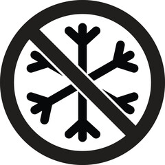 Do not freeze icon isolated on white background . No freezing icon vector