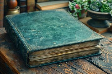 alchemy vintage book on the table