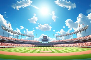 Stadium sports cloud day