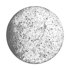 Full moon isolated. Night space. Earth, planet isolated on white background. Abstract black stamp texture round shape. Grainy circle textured design elements. Vector illustration. EPS 10.