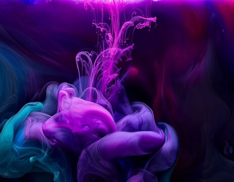 purple ethereal background with smoke