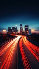 Obraz premium City light highway architecture cityscape