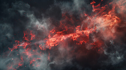 red burning fire in the fire
