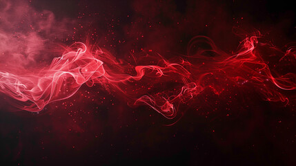 Abstract Red Smoke Patterns on Dark Background - Artistic Photography
