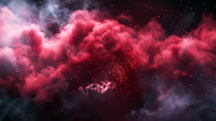 Volcanic Ash Emission Under Starlit Sky - Volcanic Phenomenon Photography
