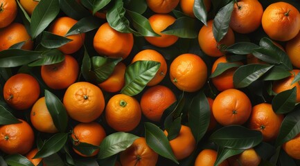 background of mandarin top view, orange, fruit, food, fresh, citrus, mandarin, healthy, tangerine, market, juicy, leaf, green, organic, oranges, natural, leaves, agriculture, fruits, vegetable, - obrazy, fototapety, plakaty