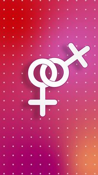 S&iacute;mbolo de lesbiana en pantalla vertical versi&oacute;n 1