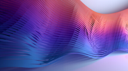 Flowing wave wall lattice concept art background in synthwave motif colorway - obrazy, fototapety, plakaty
