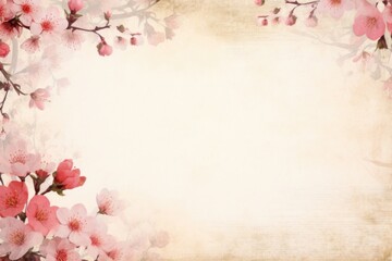 Cherry blossom ephemera border backgrounds outdoors flower.