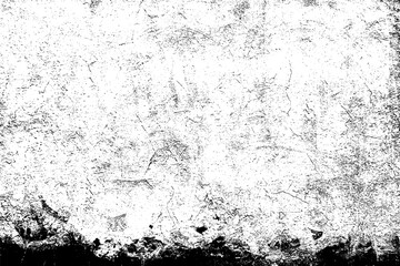 Black and white grunge. Distress overlay texture. Abstract surface dust and rough dirty wall background concept. Worn, torn, weathered effect. Vector illustration, EPS 10.