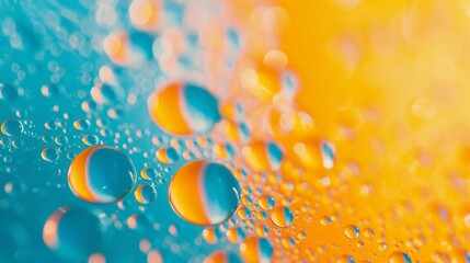 Colorful liquid with bubbles