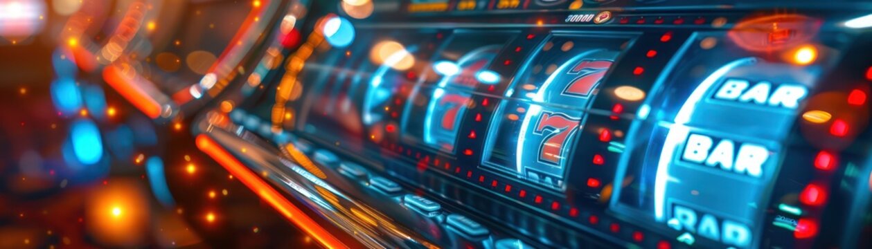 Close-up view of a digital slot machine at a casino, showing the interface of a progressive jackpot game with increasing prize amounts