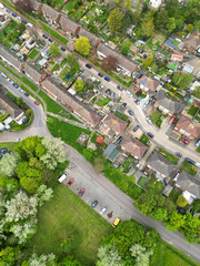 Aerial View of Residential District of Strood Town of Rochester, England United Kingdom. 