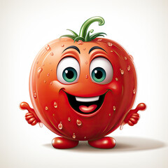 Obraz premium Watercolor Tomato vector, clipart Illustration, Generative Ai