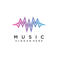 music player element. logo template electronic music, equalizer, store, dj, nightclub and others