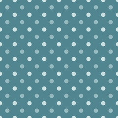 Simple, seamless blue polka dot background