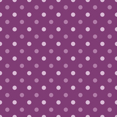 Simple, seamless purple polka dot background