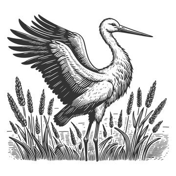 Stork clip art preview