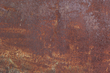 Metal background, rust texture, old iron. Corrosion from water, on sheet metal. Rust and oxidized...