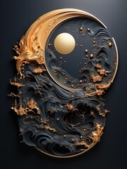 abstract background with the Moon