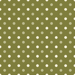 Simple, seamless green polka dot background