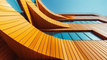 Obraz premium An abstract image showcasing dynamic lines on modern architecture