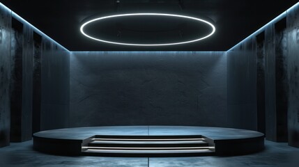 An empty stage design, ideal for mockups and showcasing corporate identity