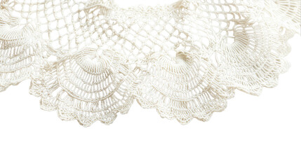 Crochet Lace Top with Scalloped Edges on transparent background
