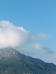clouds over the mountains