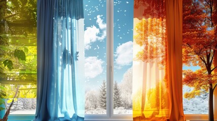 ability to swap out different types of curtains with the seasons to optimize the room temperature,