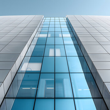 Simple Office Building Background with White Space and Banner for Designers and Businesses