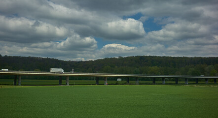 bridge over farm