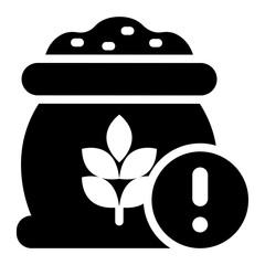 wheat gluten sack warning sign allergy icon