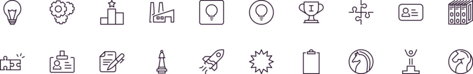 Set of vector outline symbols of money, business, finance. Line icon perfect for web sites, newspapers, articles, book