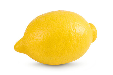Ripe lemon isolated on white background with full depth of field.