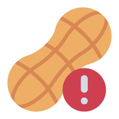 peanut warning sign allergy icon