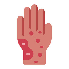 itchy skin healthcare allergy symptoms icon