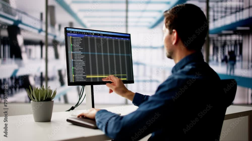 Poster Gantt Project Management Chart Software