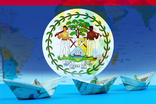 Sea transport of Belize concept, bulk carrier or trade idea, international transportation