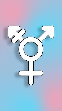 S&iacute;mbolo transg&eacute;nero en pantalla vertical versi&oacute;n 2