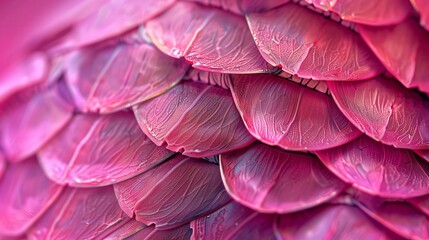 Pink dragon scales made from hundreds of tiny pink leaves.