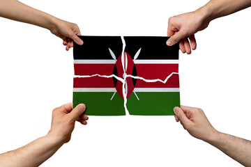 Solidarity and togetherness in Kenya, people helping each other, unity and help idea, support concept