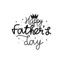 Hand Drawn Happy Father's Day Calligraphy Text Vector Design.