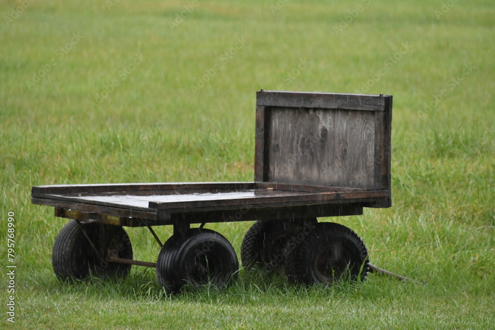 Sticker wooden trailer