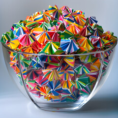 Vibrant Multicolored Raffle Draw: A Symbol of Luck and Chance