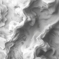 An abstract white 3d background with fluid waves