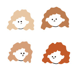 Colorful Hand-Drawn Facial Expressions Collection - Vector Set