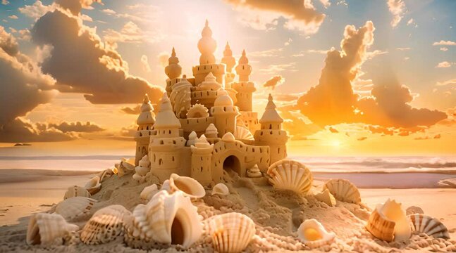sunset on the beach
