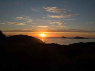 Sunset over the sea at Wilsons Promontory