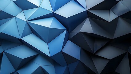 Blue Sapphire Cobalt Dark Blue Black Gradient Abstract Geometric Shape. Concept Abstract Geometric, Blue Sapphire, Cobalt, Dark Blue, Black Gradient
